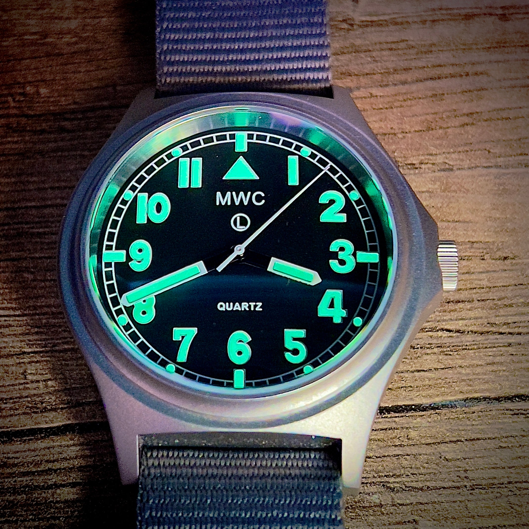 MWC G10 100m / 330ft Water resistant Stainless Steel Military Watch with Sapphire Crystal - NATO Stock Number: NSN 6645-99-472-3228