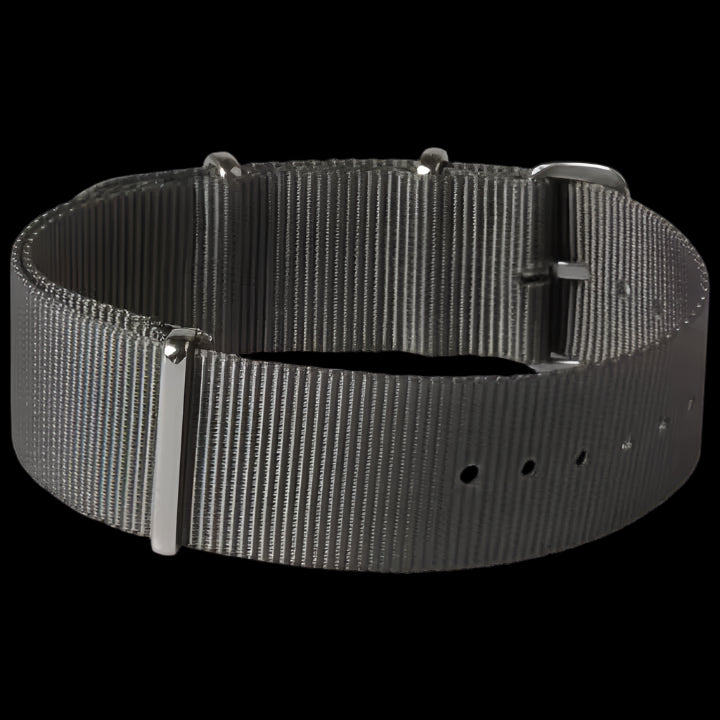 18mm Admiralty Grey NATO Military Watch Strap in Ballistic Nylon with Stainless Steel Fasteners