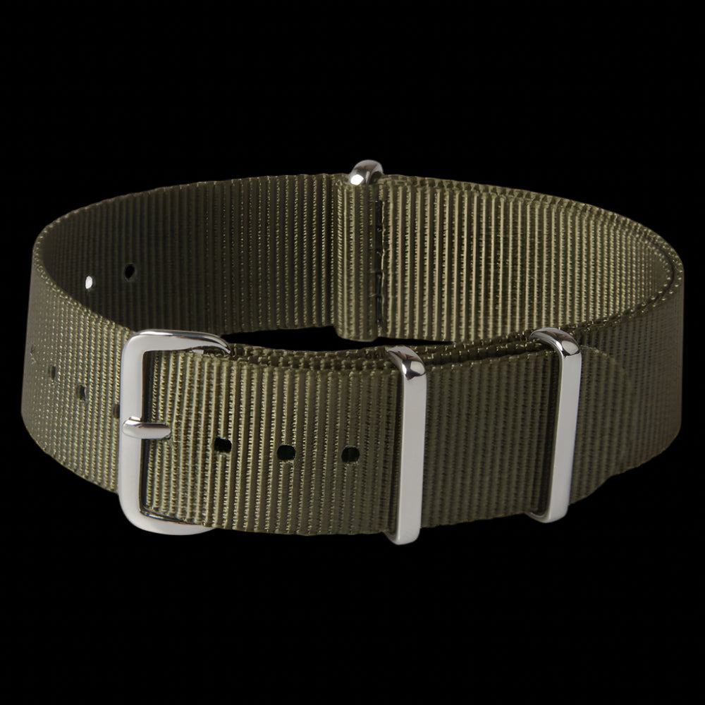 20mm Nylon Webbing NATO Military Watch Strap Army Green