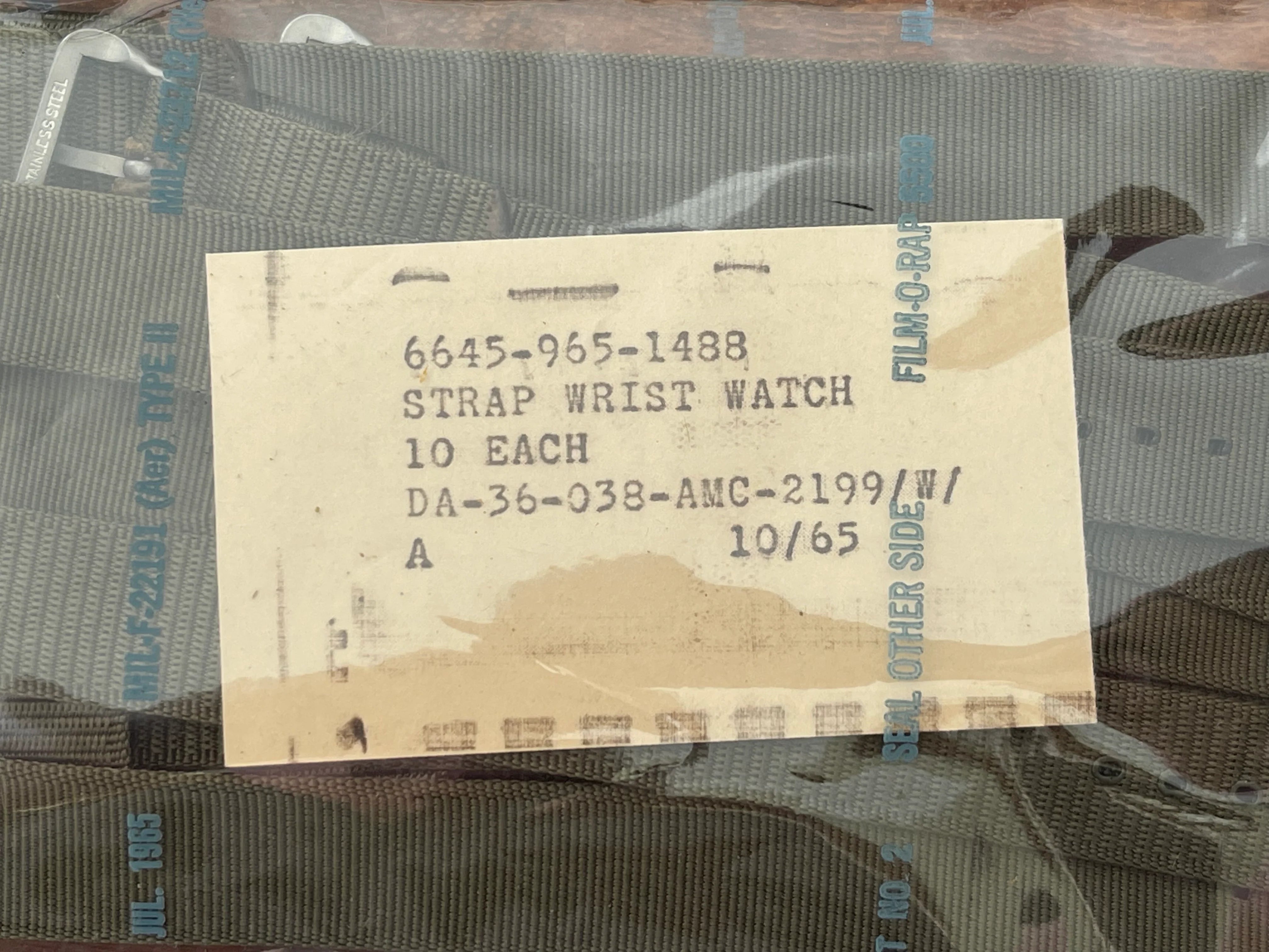 1965 Desert Pattern U.S Vietnam War Pattern 20mm Nylon Webbing Military Watch Strap