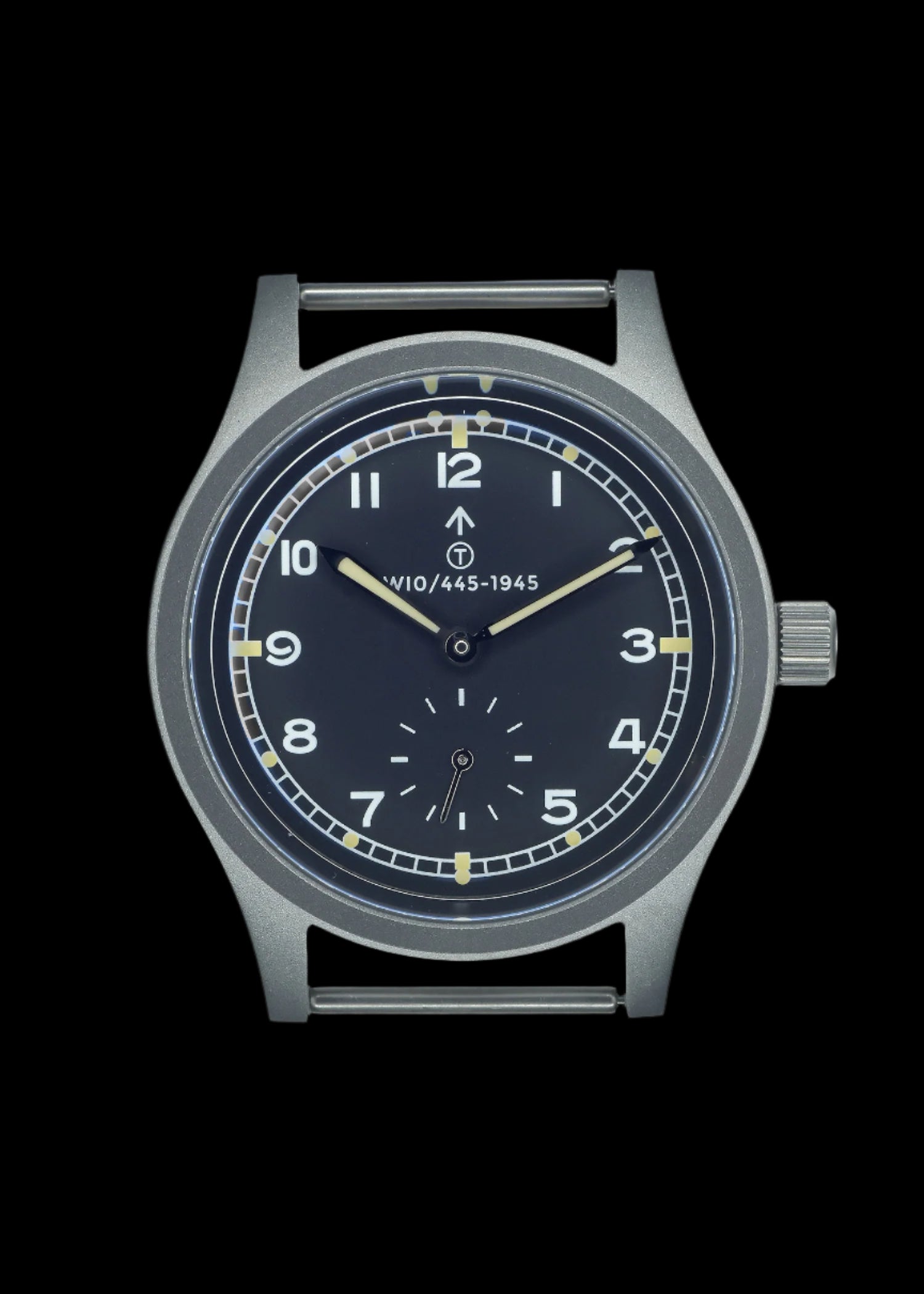 MWC 1940s/1950s "Dirty Dozen" Pattern General Service Watch with 31-Jewel Swiss Sellita SW260 Automatic Movement and Domed Vintage Box Sapphire Crystal