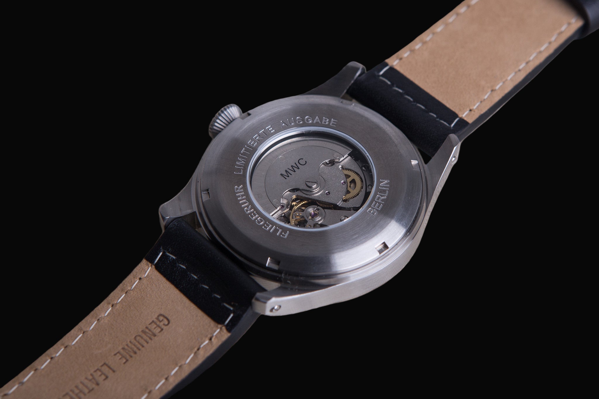 MWC Classic 46mm Limited Edition XL Luftwaffe Pattern Military Aviators Watch (Retro Dial Version) with Sapphire Crystal