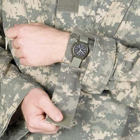 US ACU-Camouflage Covered Watch Strap